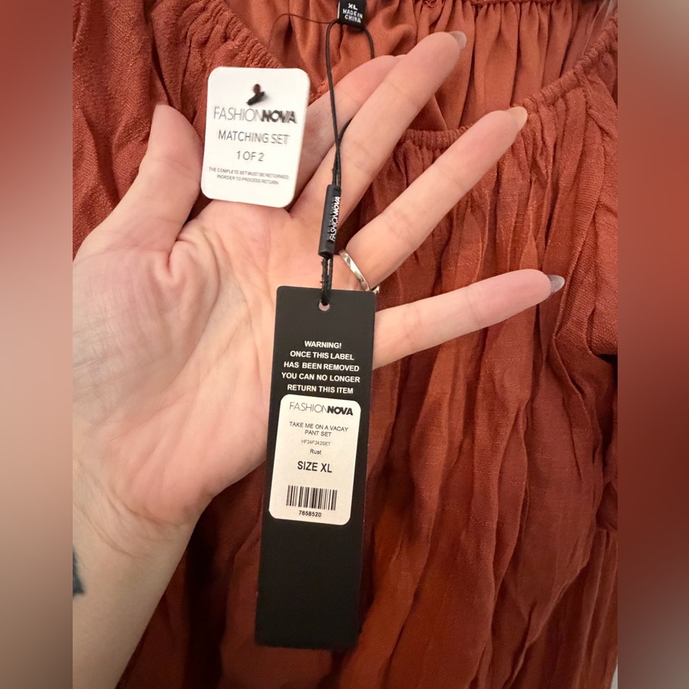 Fashion Nova Rust Pantsuit - Picture 3 of 3